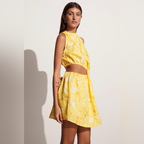 Faithfull the Brand Enditha Cutout Mini Dress, Willa Floral Print, Size 2 NWT - Picture 5 of 15